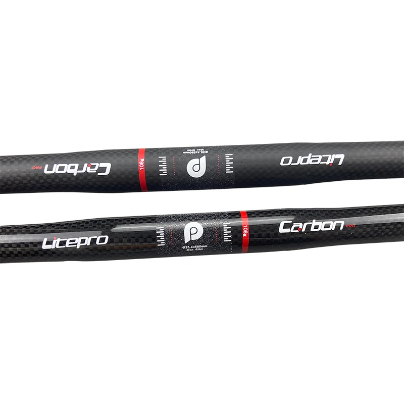 Folding bicycle straight handlebars 25.4x580mm Ultra-light carbon fiber handlebars horizontal handlebars 3k matte/3k glossy