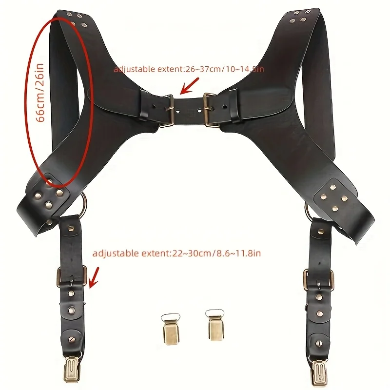 American holster pants clip pure cowhide fashion men\'s anti-drop shoulder strap underarm side clip back strap