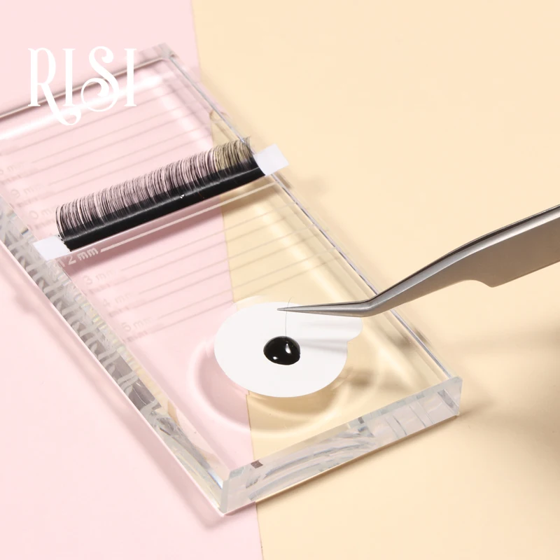 RISI Eyelash Display Crystal Table Professional Crystal Glass Adhesive Glue Palette Eyelash Extensions