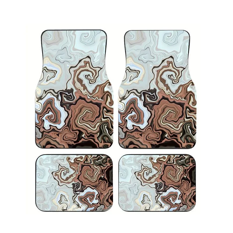 

Marble Fluid Art Car Floor Mats 4PCS Non-slip Waterproof Universal Auto Foot Mat For Interior Styling Decoration Suit SUV Sedan
