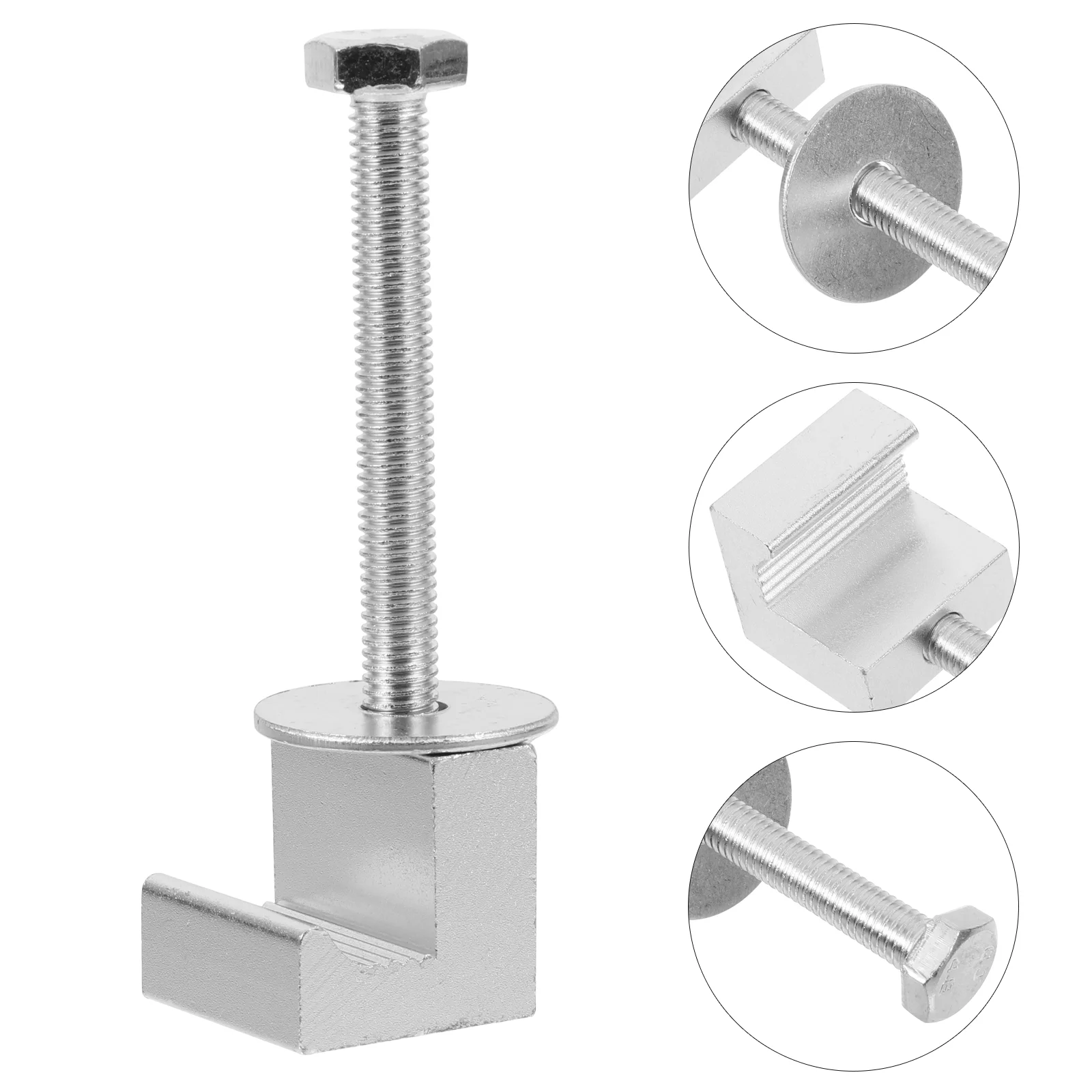 

4 Pcs Hook Clamps for Truck Bed Bottom Plate J Hooks Hanging Aluminum Heavy Duty Track Toolbox
