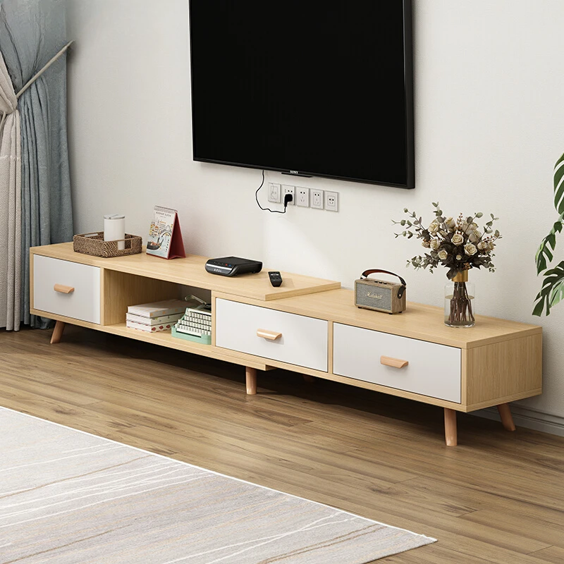 

Simple modern bedroom, living room, background wall, small unit, expandable and simple TV cabinet