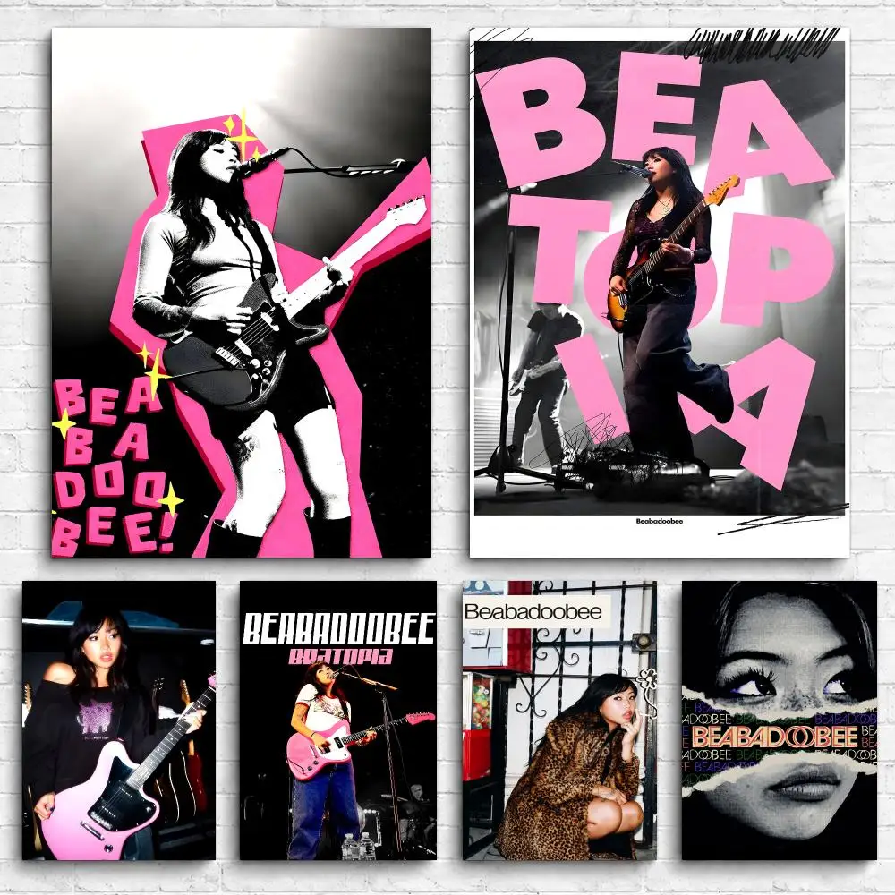 Singer Album B-Beabadoobee Framed Wall Painting Canvas Poster Ready to Hang Wall Art for Bedroom Living Room Home Decor Gift