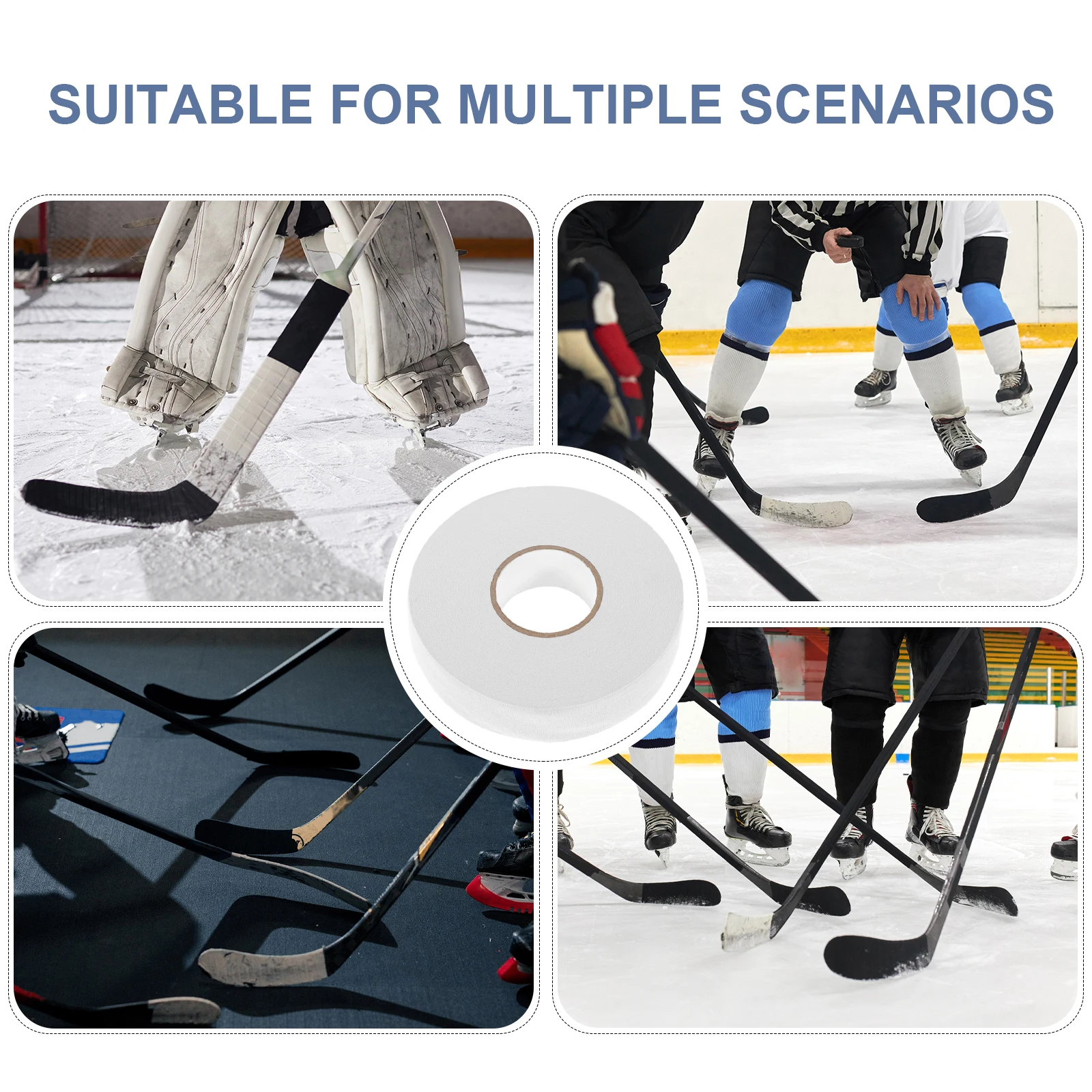 

1 Roll Hockey Stick Wrapper Elastic Anti-Skid Breathable Durable Tape Sweat Absorption for Ice Hockey Equipment