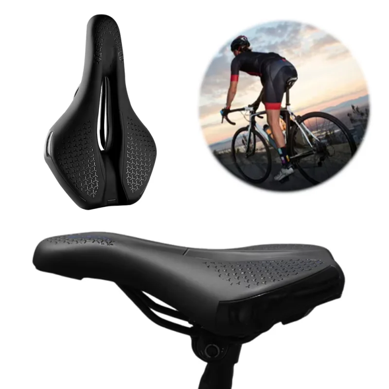 ركوب الدراجات الجبلية دراجة السرج السكك الحديدية جوفاء تنفس امتصاص غير نافذ للمطر لينة مريحة الإسفنج عارضة الطريق ركوب الدراجات مقعد