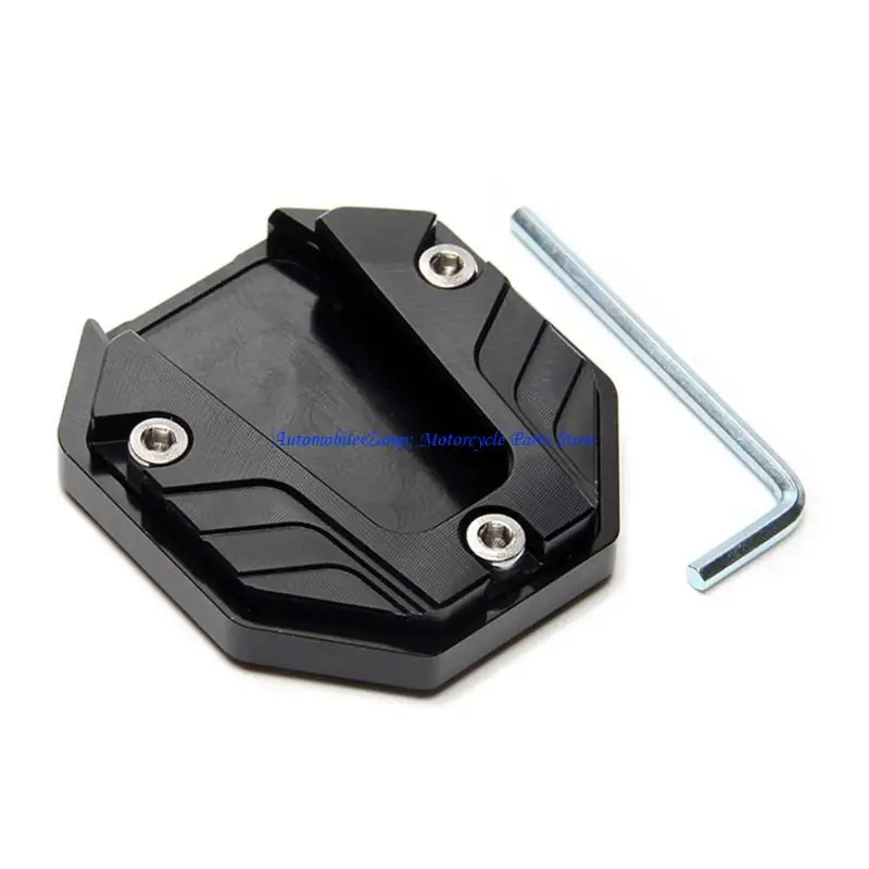 H7BD Aluminum Alloy Motorcycle Bike Kickstand Extender Foot Side Stand Extension Foot Pad Support Plate Motorbike Accessories