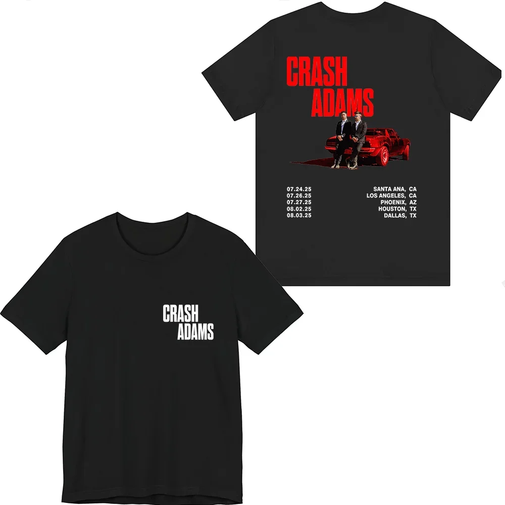 Crash Adams Merch Tour 2025 T-shirt Men Women Casual Short Sleeve Graphic Tee