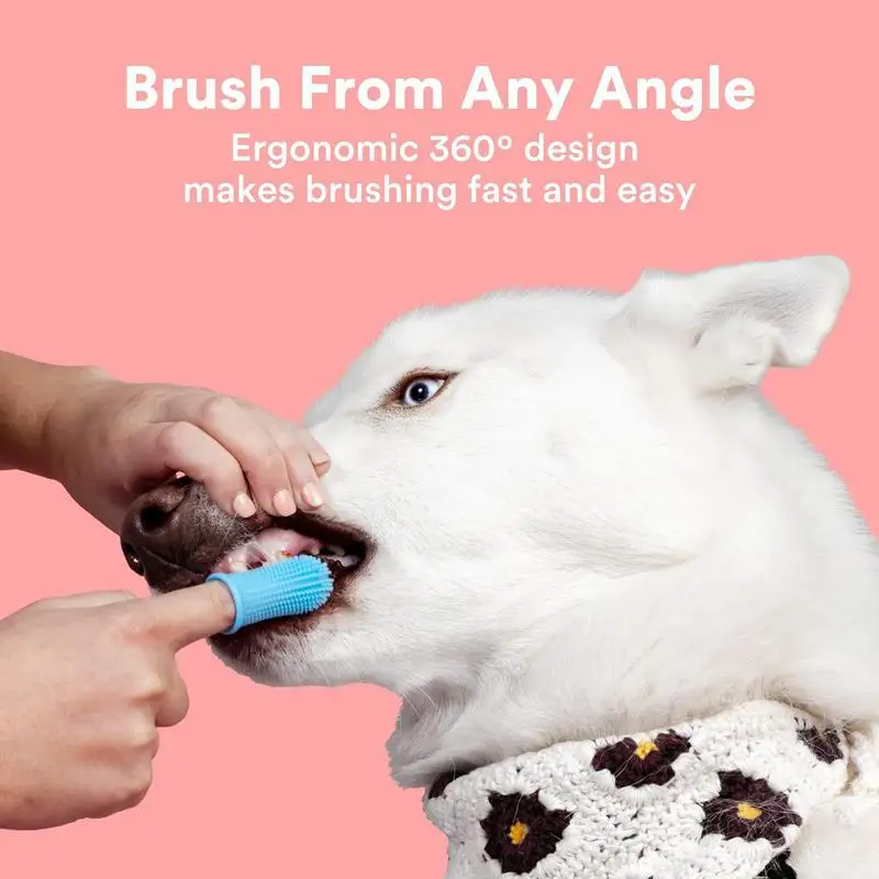 Dog Teeth Cleaning Kit Cat Toothbrush Puppy Tooth Brushing Kit Dog Toothbrush Pet Supplies Dog Teeth Cleaning Wipes For Home