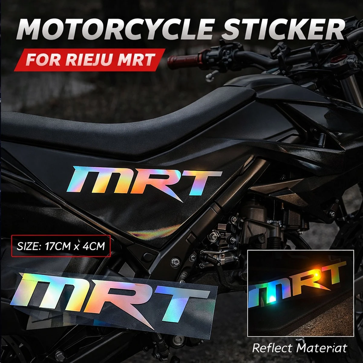 

For RIEJU MRT Motorcycle Sticker Decal – Enduro Style Graphics for Body & Fairing, Universal Fit, Waterproof & Durable