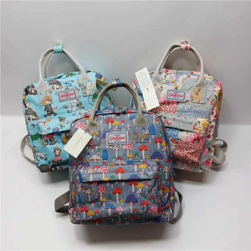 

New In Stock Waterproof Oilcloth Small Fresh Girl Heart Dog Bird Flower Backpack Small Backpack Casual Bags For Girls