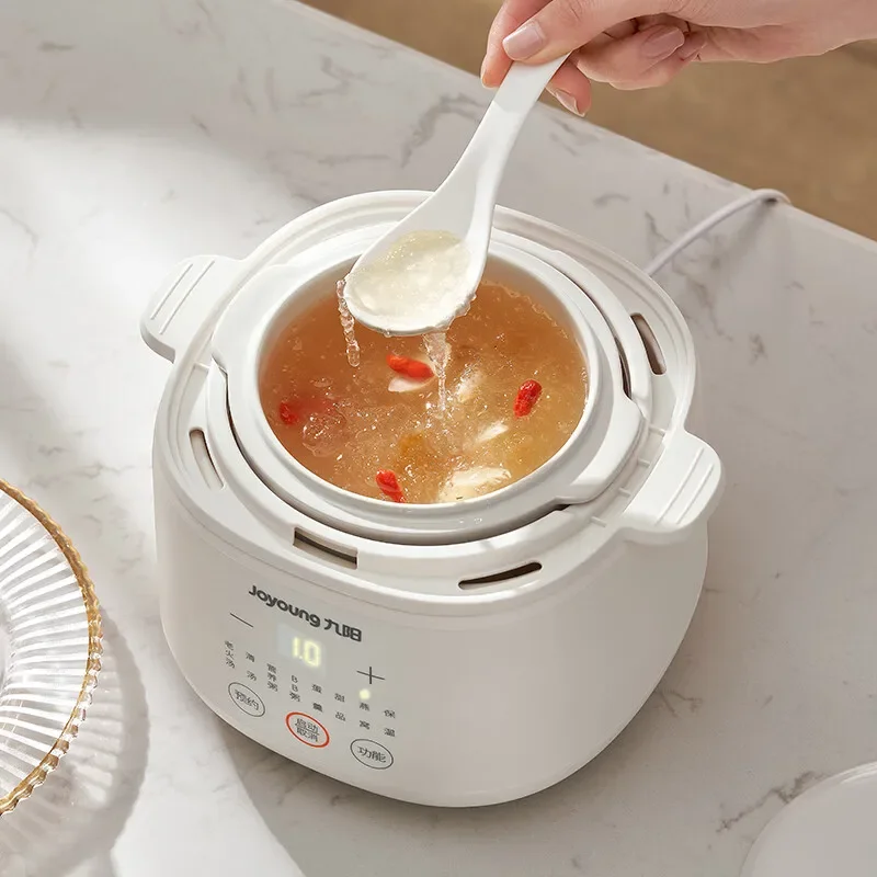 Joyoung หม้อ1L ตุ๋นไฟฟ้า, หม้อตุ๋นกันน้ำความจุขนาดเล็กเครื่องใช้ในครัวเรือนฟังก์ชั่นอัตโนมัติอัจฉริยะ