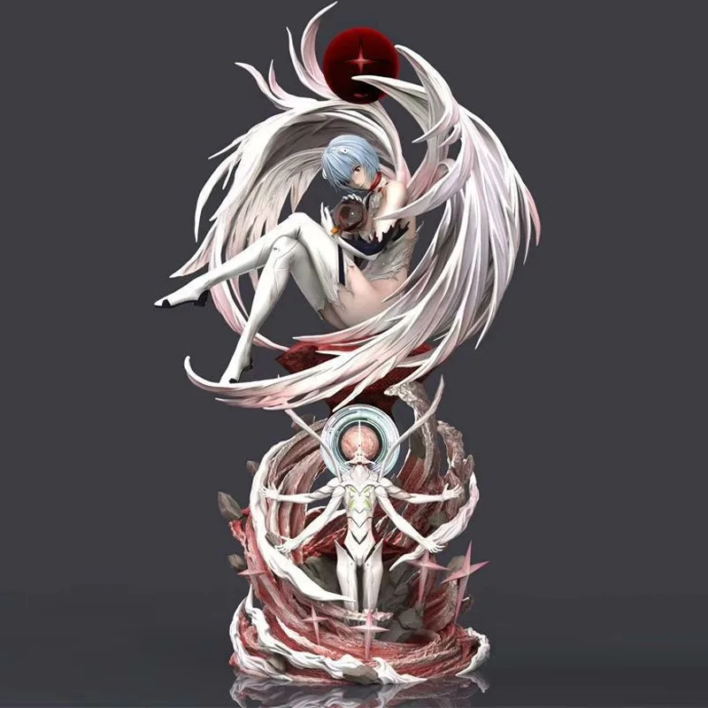 

45.5CM 2024 New Anime NEON GENESIS EVANGELION EVA angel Ayanami Rei Goddess resonance figure PVC Model Toys Doll Ornaments Gifts