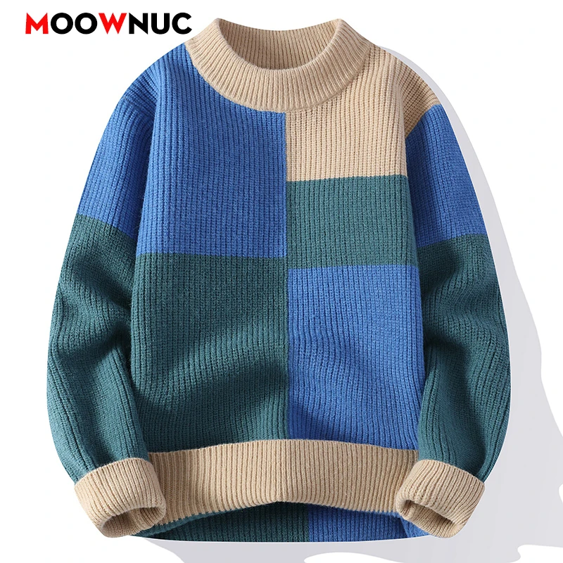 Pullovers Men\'s Clothing Fashion Sweater For Men Men\'s Sweat-shirt Knit Autumn Casual Hombre Warm Solid Spring Male Streetwear