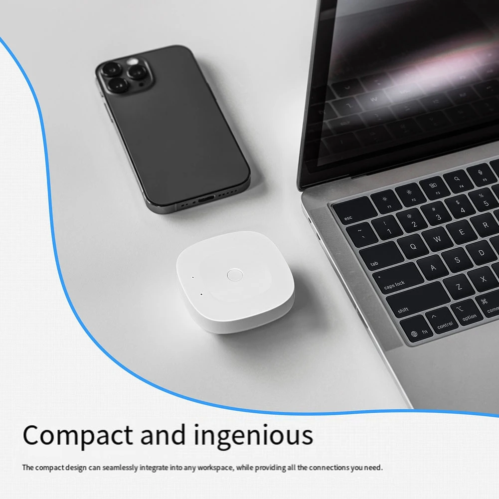 

Цифровой шлюз-хаб Tuya Smart ZigBee Bluetooth с несколькими режимами работы, питанием Type-C, беспроводной, для домашней автоматизации, 30 м