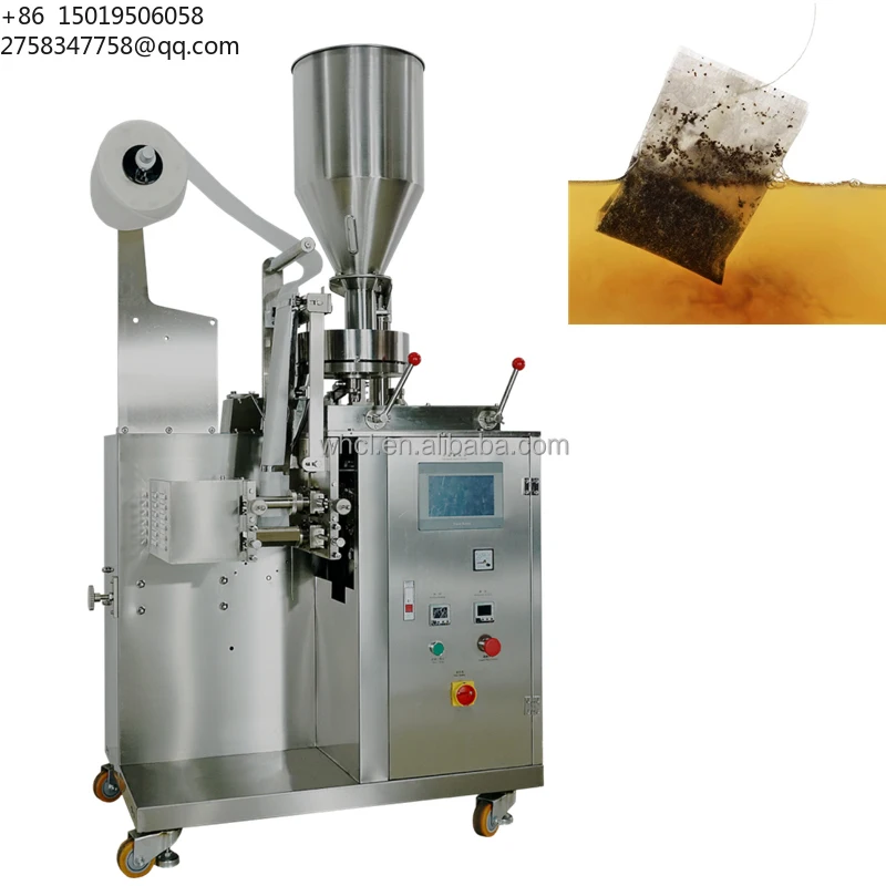 Automatic Fuso Herb  Bag Filter Paper Powder Sachet Pouch Packaging Machine With Thread for Green Coffee and Food Filling