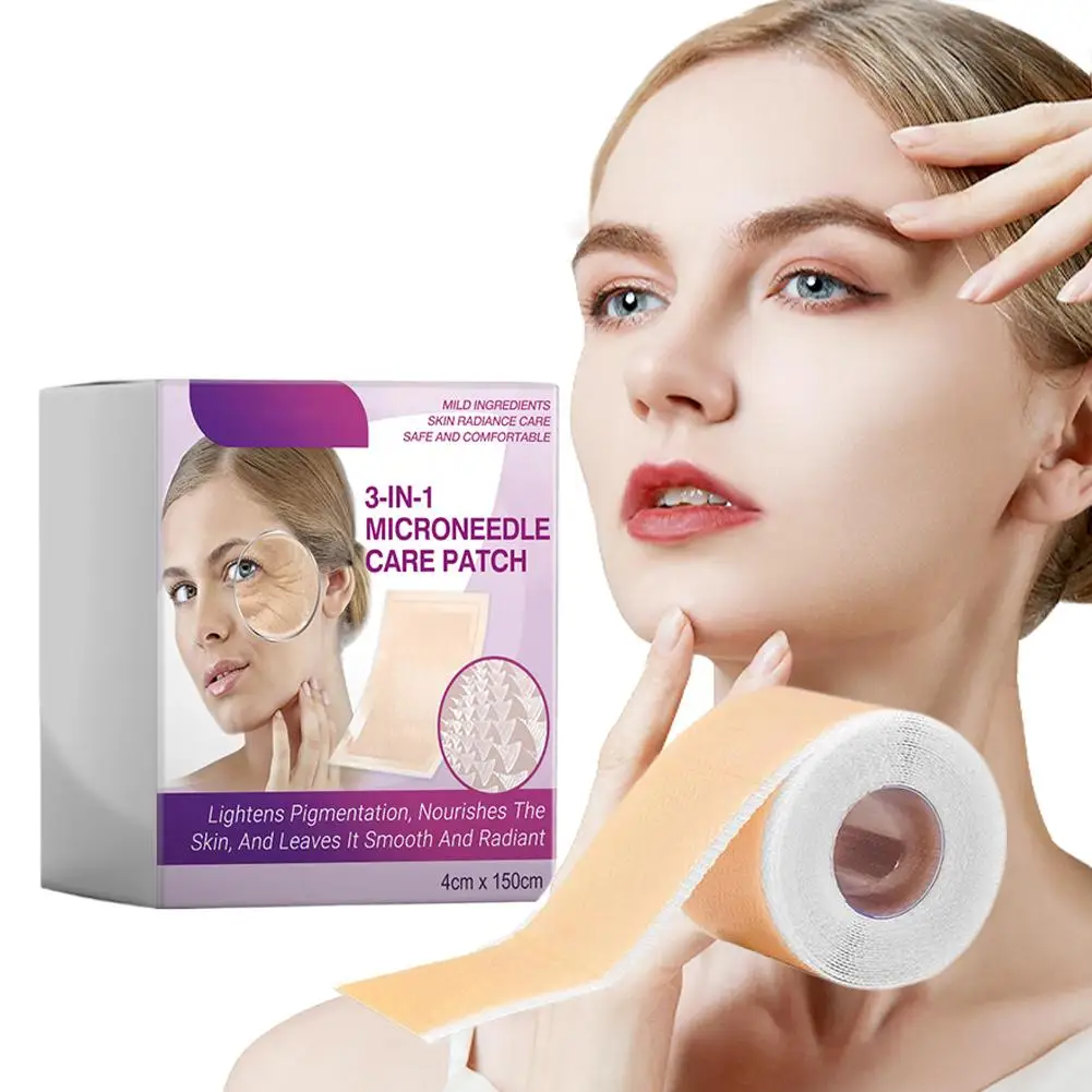 

3-in-1 Microneedle Care Patch, 4cm×150cm Roll, Gentle Hydrating Anti-Aging Patch for Lightening Pigmentation & Nourishing Skin