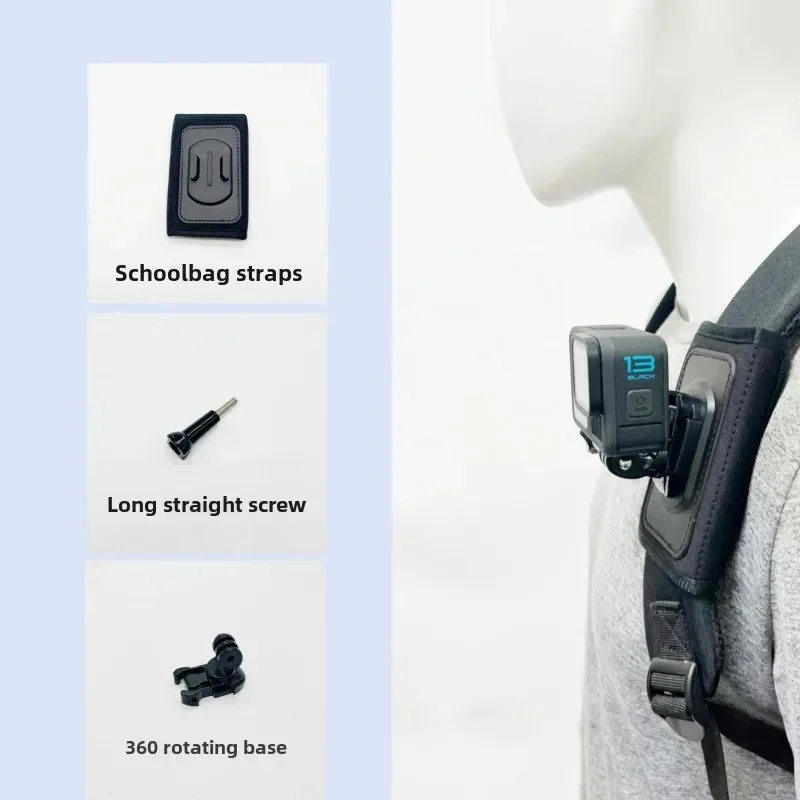 360 Rotation Backpack Shoulder Strap Mount for GoPro
