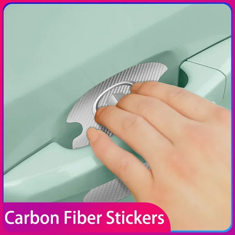 

Carbon Fibre Car Door Bowl Handle Protector 4PCS Anti-scratch Sticker Car Accessories for Great Wall Hover 5 Deer Voleex C30