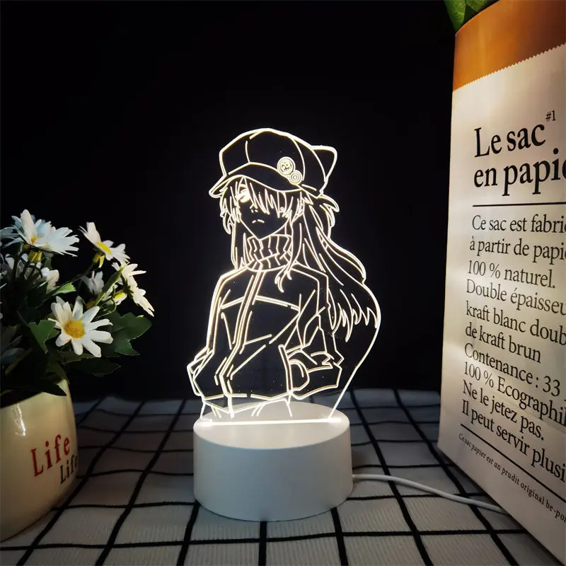 

Аниме светодиодные ночные огни New Century Evangelion мультфильм Asika Lingboli окружающий красочный свет атмосфера свет подарок оптовая продажа