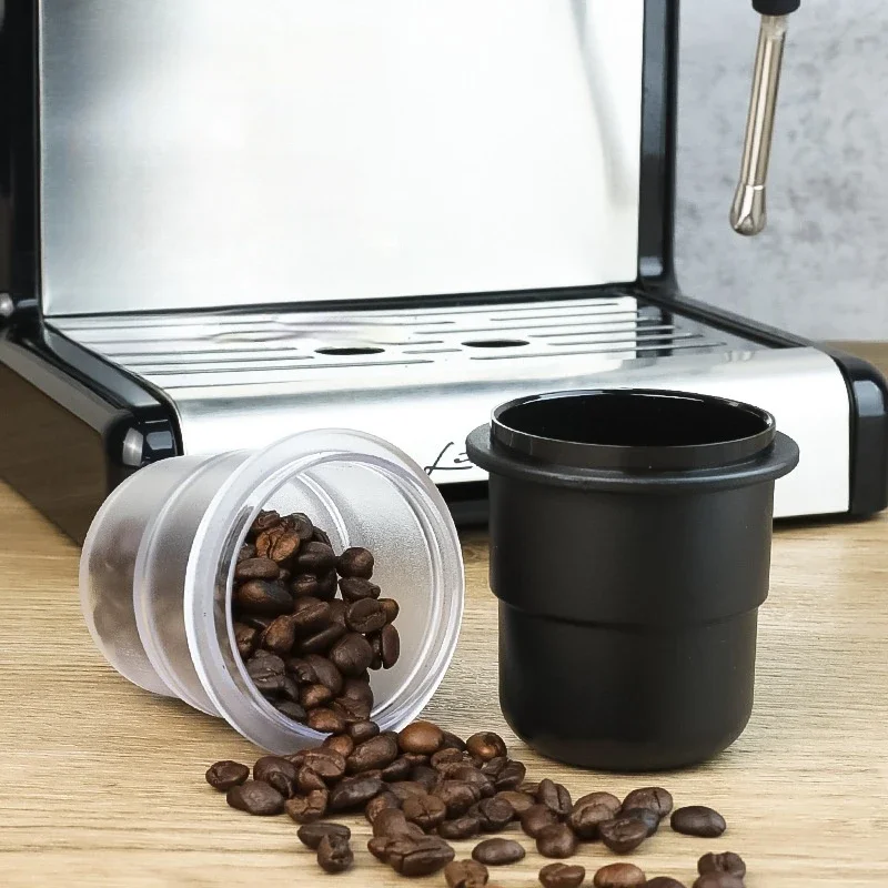 58mm Coffee Dosing Cup Accurate Measurement Stacking Storage Coffee Powder Espresso Machine Accessories Black Transparent Cups