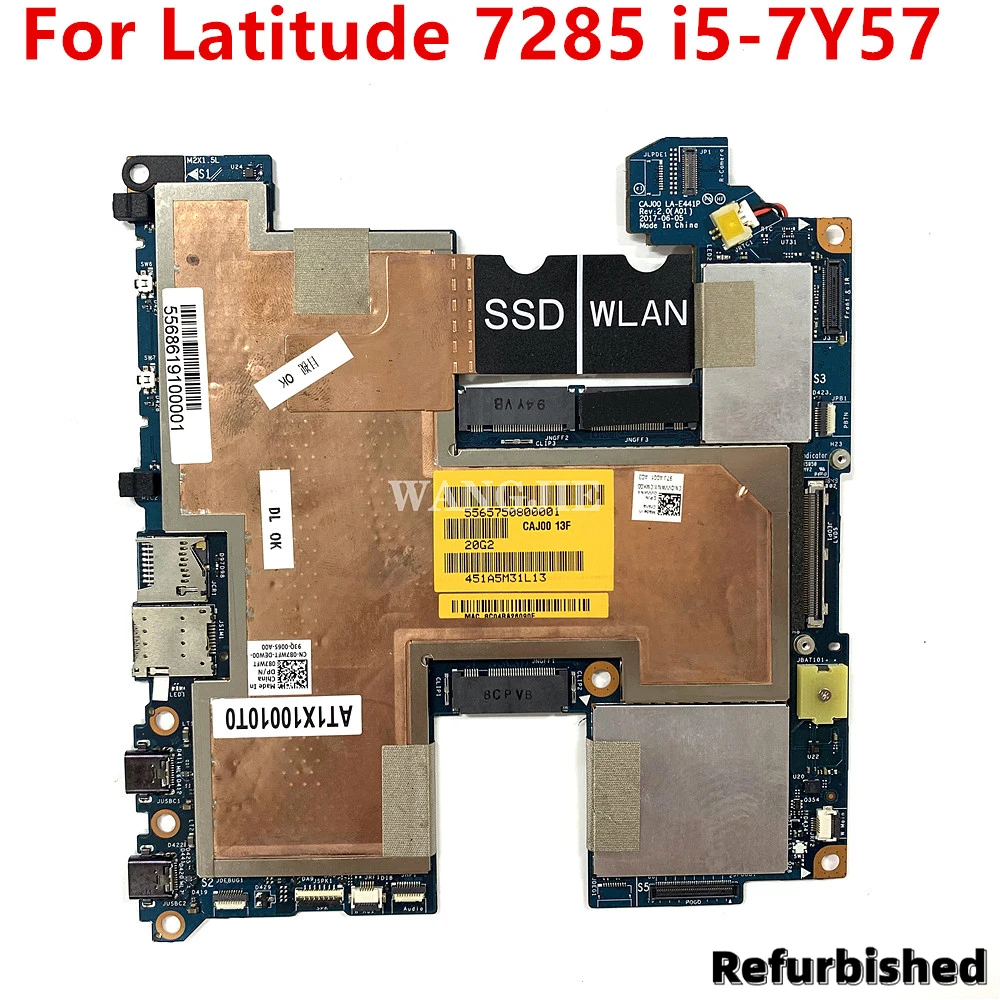 Gerenoveerde 0VVWNX LA-E441P 0363D CN-087WFT 087WFT 87WFT Voor Dell Latitude 7285 i5-7Y57 Laptop Moederbord 100% Volledig Getest