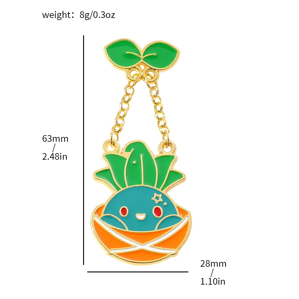 Creative Anime Green Potted Brooch Bulbasaur Oddish Metal Badges Enamel Pins Cute Pocket Monster Pins Gifts Accessories