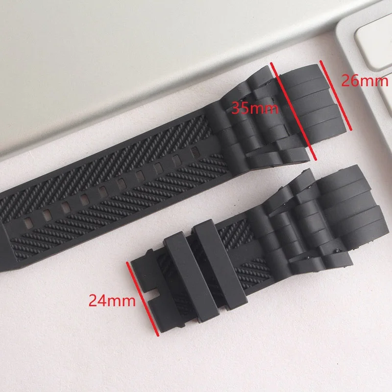 26mm Quality Silicone Rubber Watchband for Invicta Diving Male's Reserve Watch Belt Sport Specific Lugs Strap Bracelet Watchband