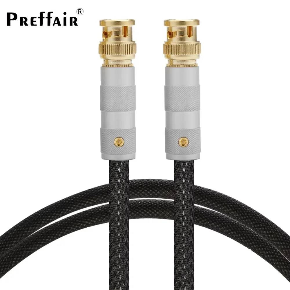 BNC Extension Coaxial Cable 7N Silver Plated OCC 75 Ohm BNC Cable Q9 Camera Connection Wire
