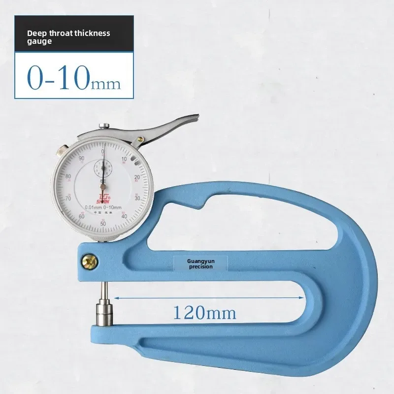 Industrial High Precision Analog Dial Thickness Gauge Mechanical Pointer Micrometer for Material Thickness Detection