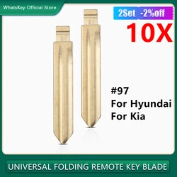 10Pcs/Lot HYN14 Original Key #97 KD Car Blade Folding Blank For Hyundai Kia Replace Flip Remote Key Blade