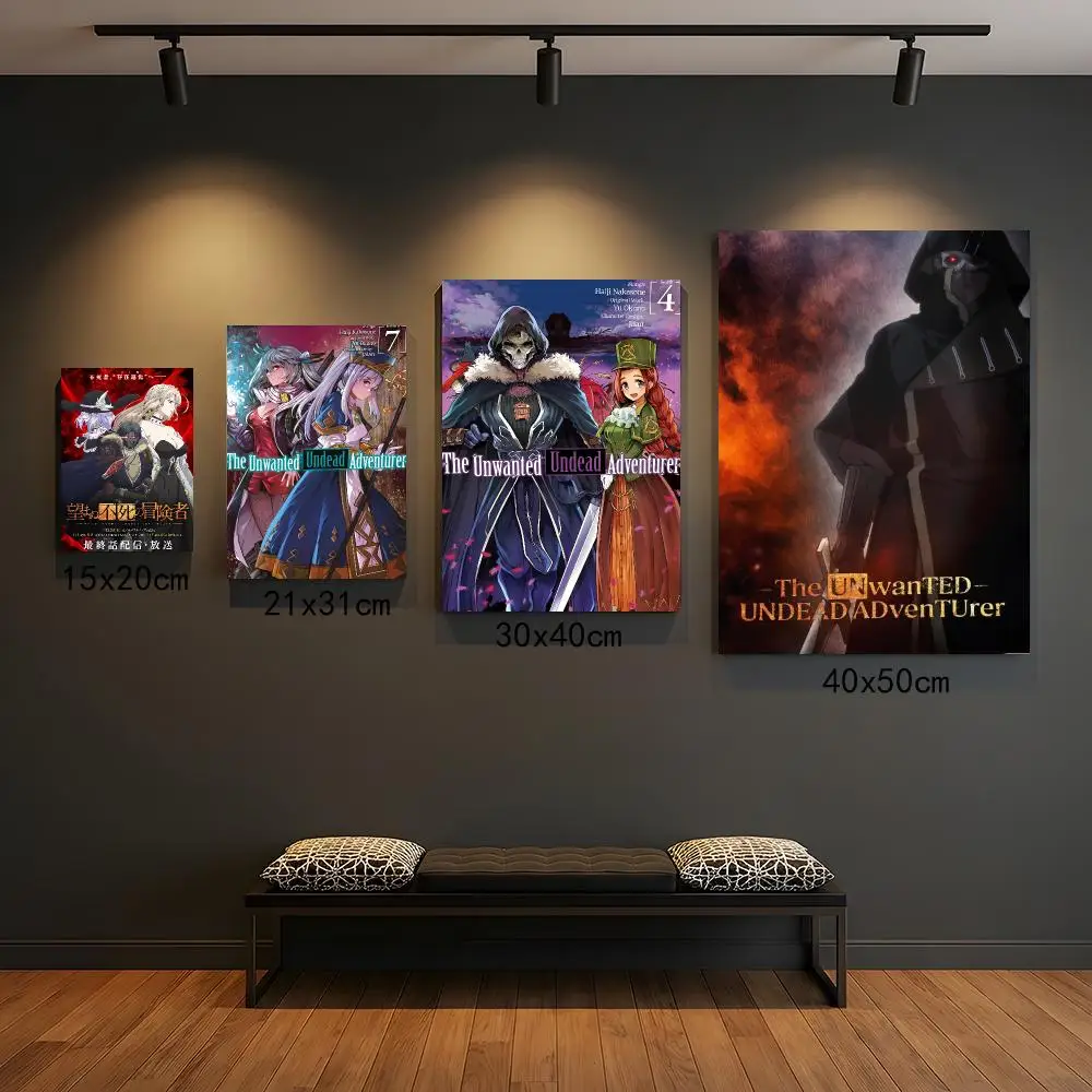 anime T-The Unwanted Undead Adventurer-R Poster Self Adhesive Wall Decor for Modern Home Cafe Office and Bar