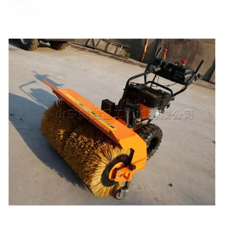 Hot Sale Petrol Brush Snow Sweeper for Russia 6.5hp Easy to Operate 80CM Width Brush Snow Removal Machine Used for Clearing Snow