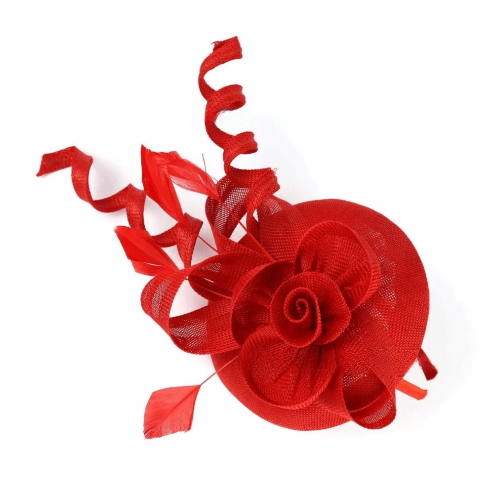 

Flower Mesh Fascinator Hat Elegant Accessories Adjustable Bridal Hair Clip Hair Decoration Wedding Headdress Royal Wedding