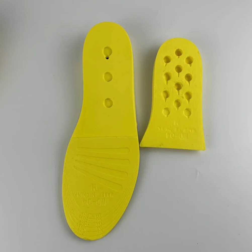 

Invisible Height Increase Insole Premium Pu Non Slip Shoe Lifts Fit All Sneakers Boots Size L (Yellow Bottom Black