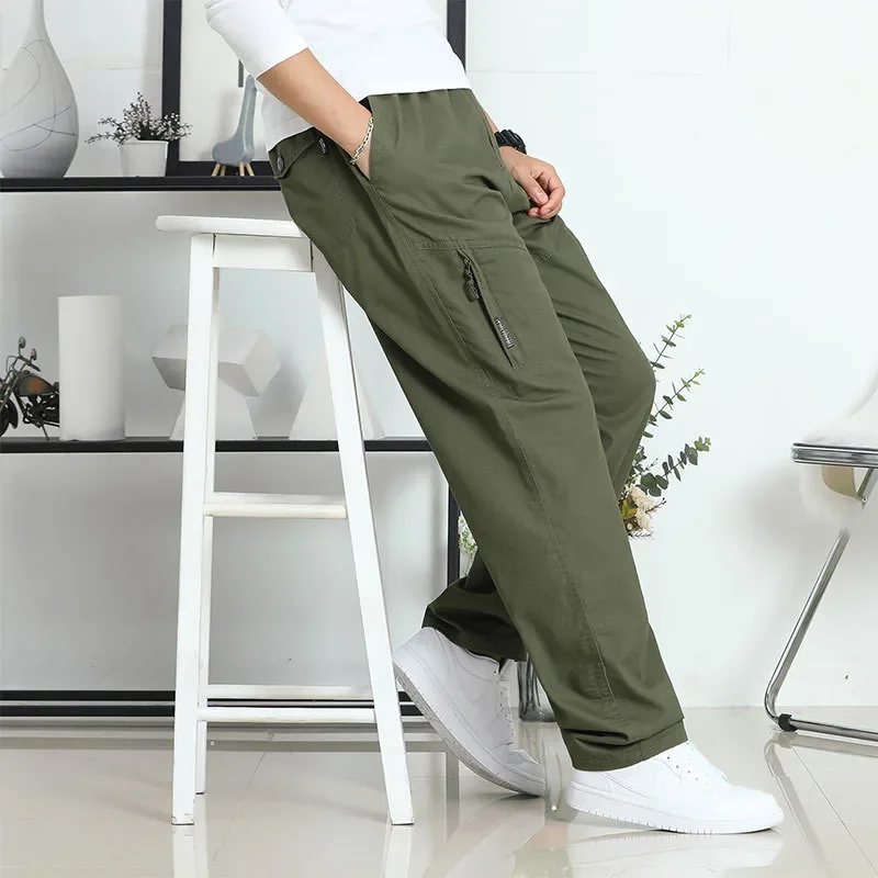Men'S Loose Jogging Sports Pants Men Splicing Printed Overalls Casual Pocket Sport Work Casual Trouser Men Clothing Pantalones