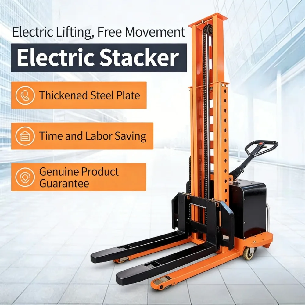 500kg 1.5m 1.3m Hydraulic Small Hand Remote Control Electric Forklift Manual Hand Pushed Forklift Self Lift Stacker