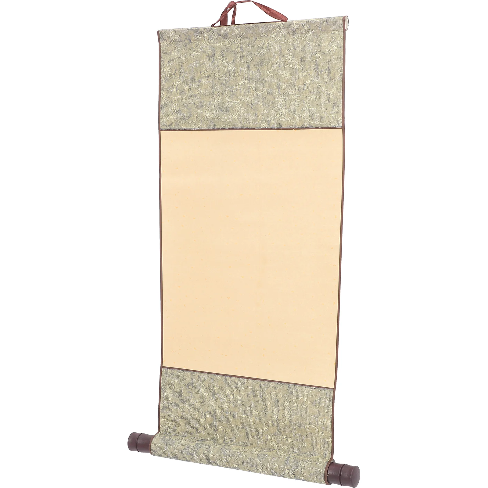 Scroll Painting Rice Paper Calligraphy Supply Scrolls Cloth Yellow Chinese