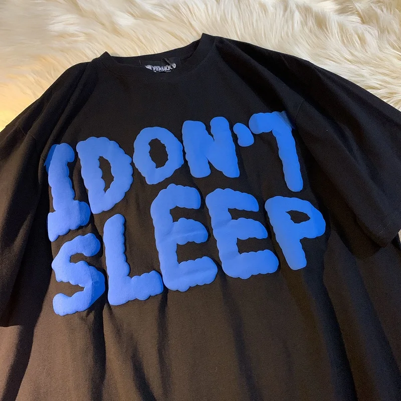 أعلى المرأة الشارع الحلو وجميل الكرتون جولة الرقبة قصيرة الأكمام تي شيرت إلكتروني الطباعة فضفاضة عارضة أعلى تي شيرت المعتاد