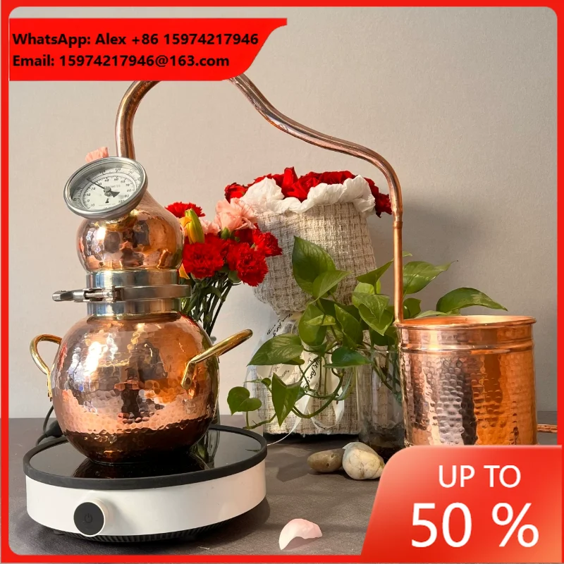 Distillery Equipment Copper Distiller Household Alcohol Distiller For Essential Oil Hydrosol