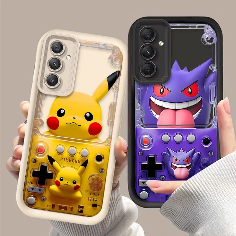 3D Cartoon P-Pokemon Game Case for Samsung Galaxy A23 A24 A25 A55 A35 A15 A05 A05S A16 A06 A13 A12 A22 A32 A52 A71 A51 4G Cover