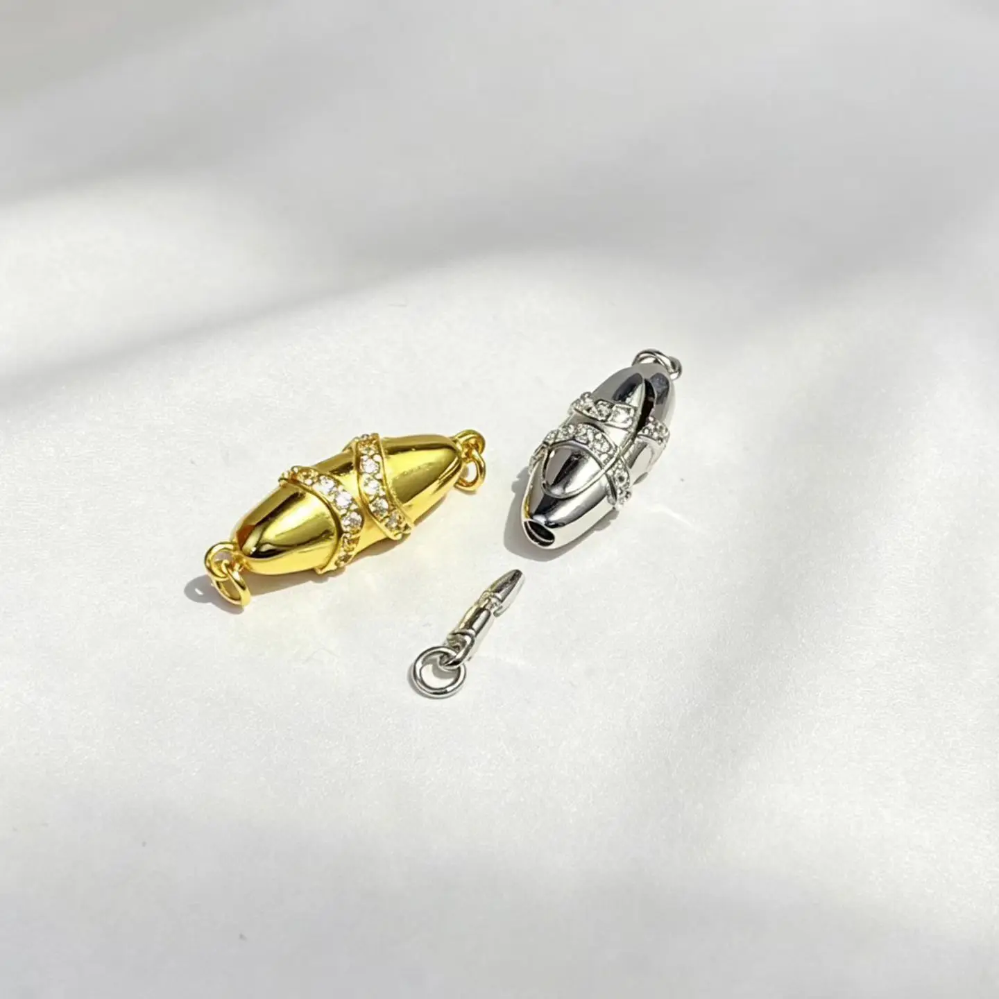 Wholesale DIY S925 Sterling Silver Clasp Necklace Bracelet Clasp Hook Accessories for 5-8mm Pearls 5pcs/lot