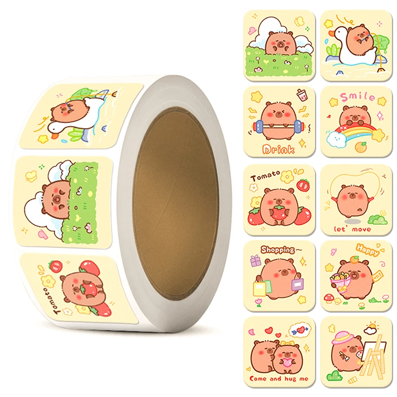 300/500Stickers Cartoon Capybara Graffiti Sticker For Water Bottle Laptop Luggages Laptop Decals Decoration Kid Reward Gift Toy