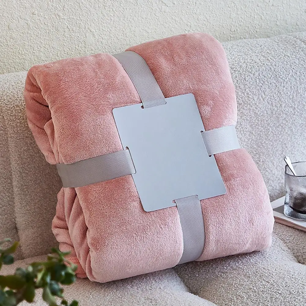 Soft Flannel Blanket Solid Color Flannel Throw Blanket Lightweight Plush Bed Cover Soft Fuzzy Sofa Blanket for Cozy Nap Sleeping