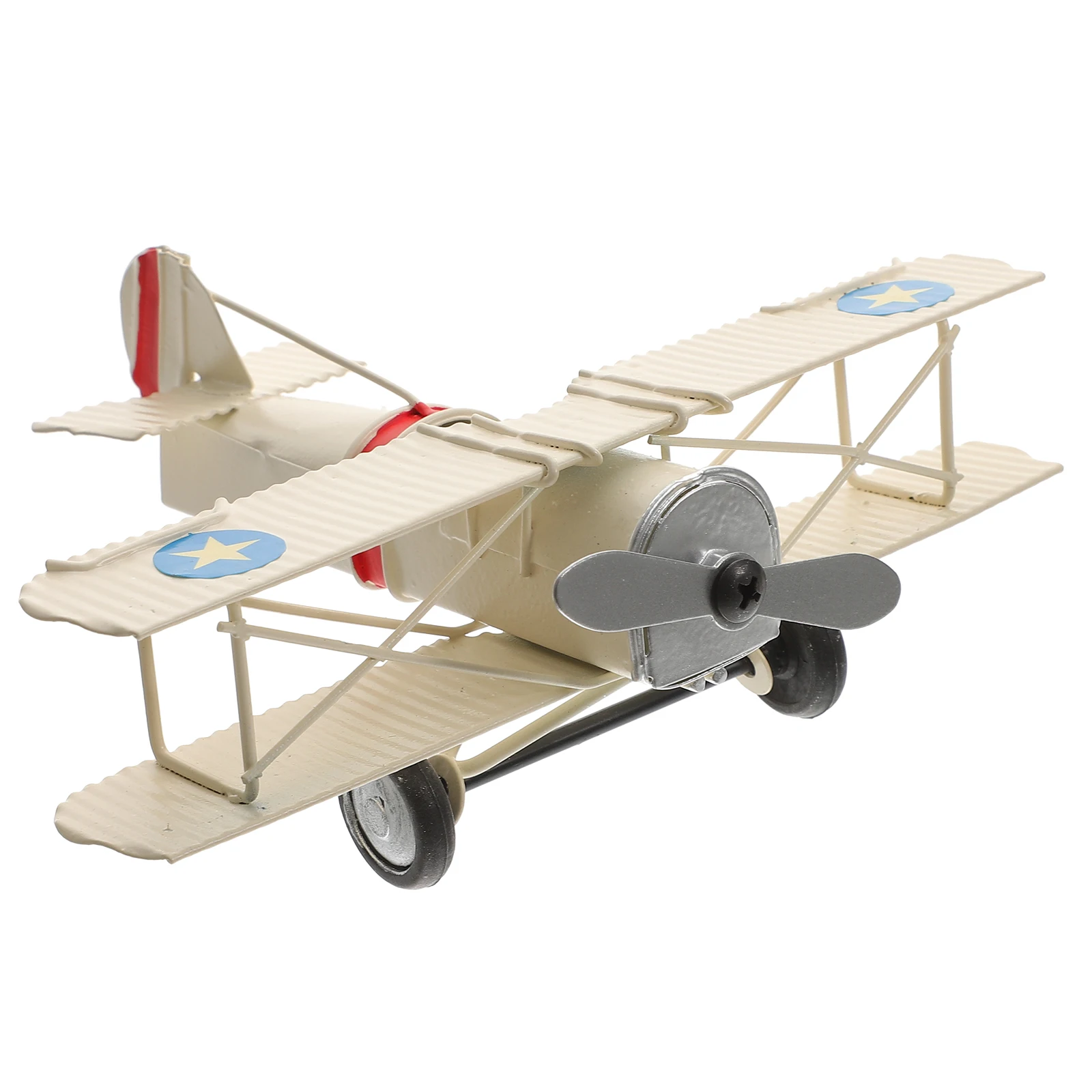 Vintage Metal Airplane Model Retro Iron Aircraft Home Children Room Hanging Decoration Kids Gift Collection