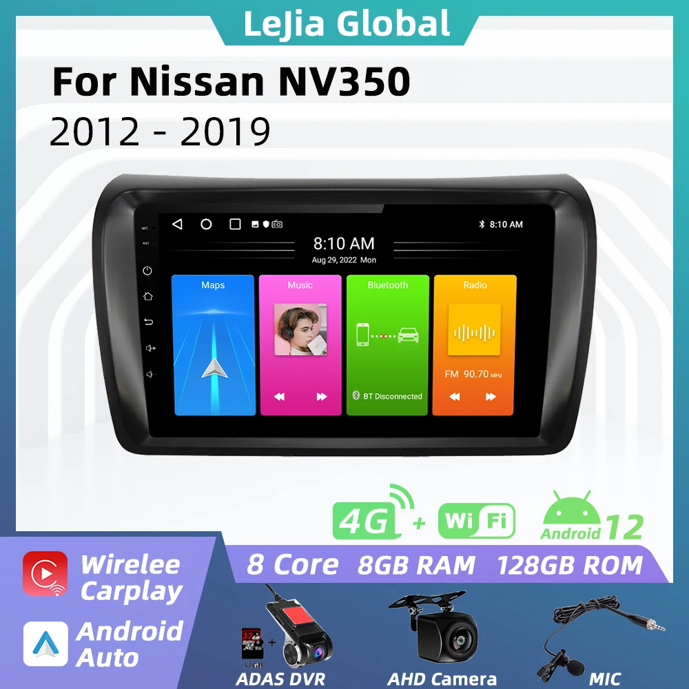 

Android Car Radio for Nissan NV350 2012 - 2019 Caravan 2 Din Multimedia FM RDS WIFI GPS Navigation Stereo Carplay Auto Autoradio