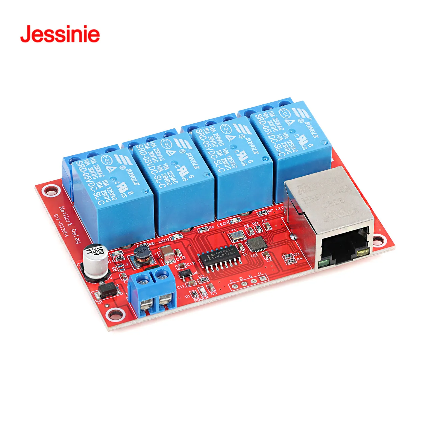 DC 5V 4 Way Channel TCPIP Network Ethernet Relay Module Switch LAN Control Smart Device Remote Control HTTP TCP MQTT WEB Server