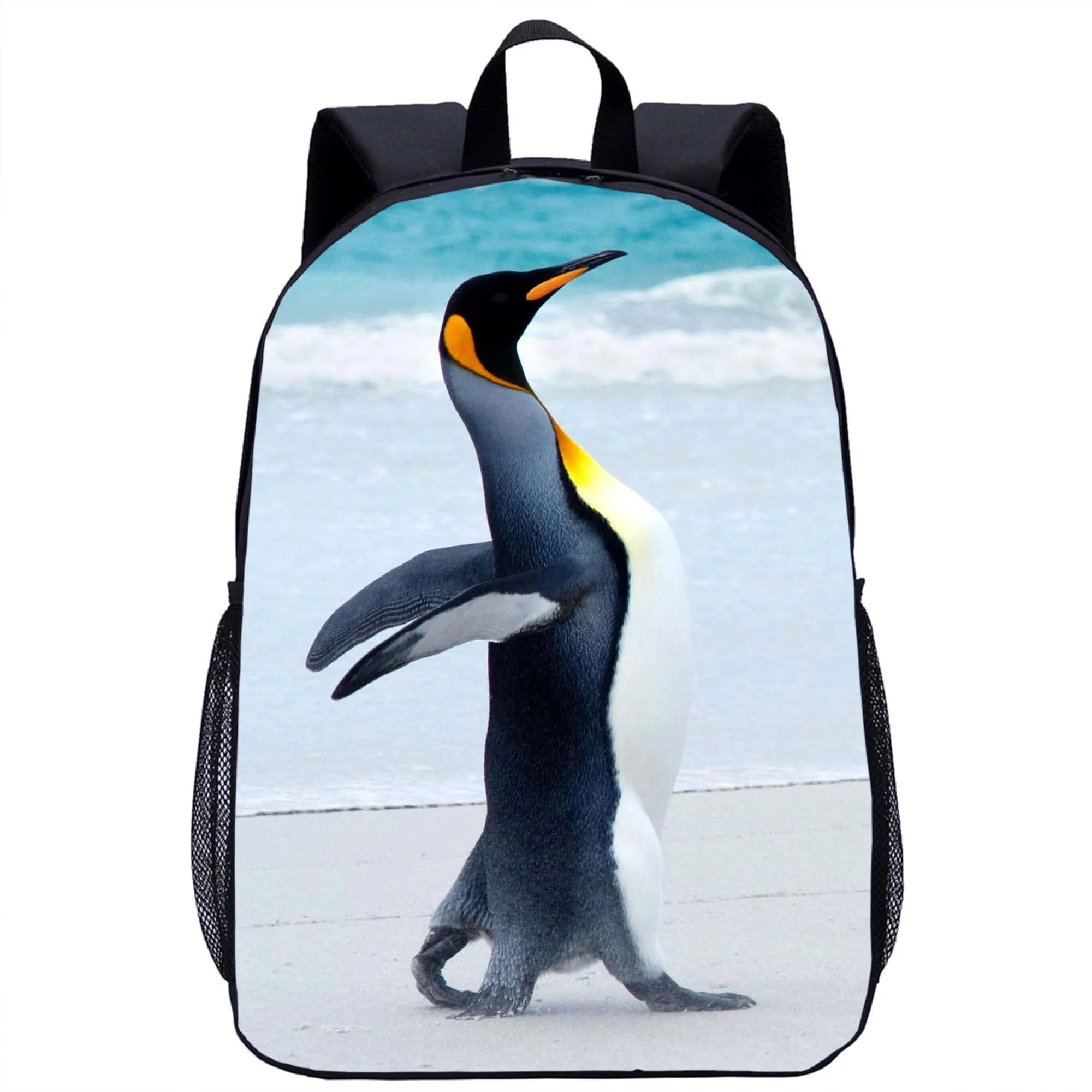 Penguin Pattern Backpack Girls Boys School Bags Fashion Cute Animal Print Teenager Travel Bag Large Capacity Kids School Bags