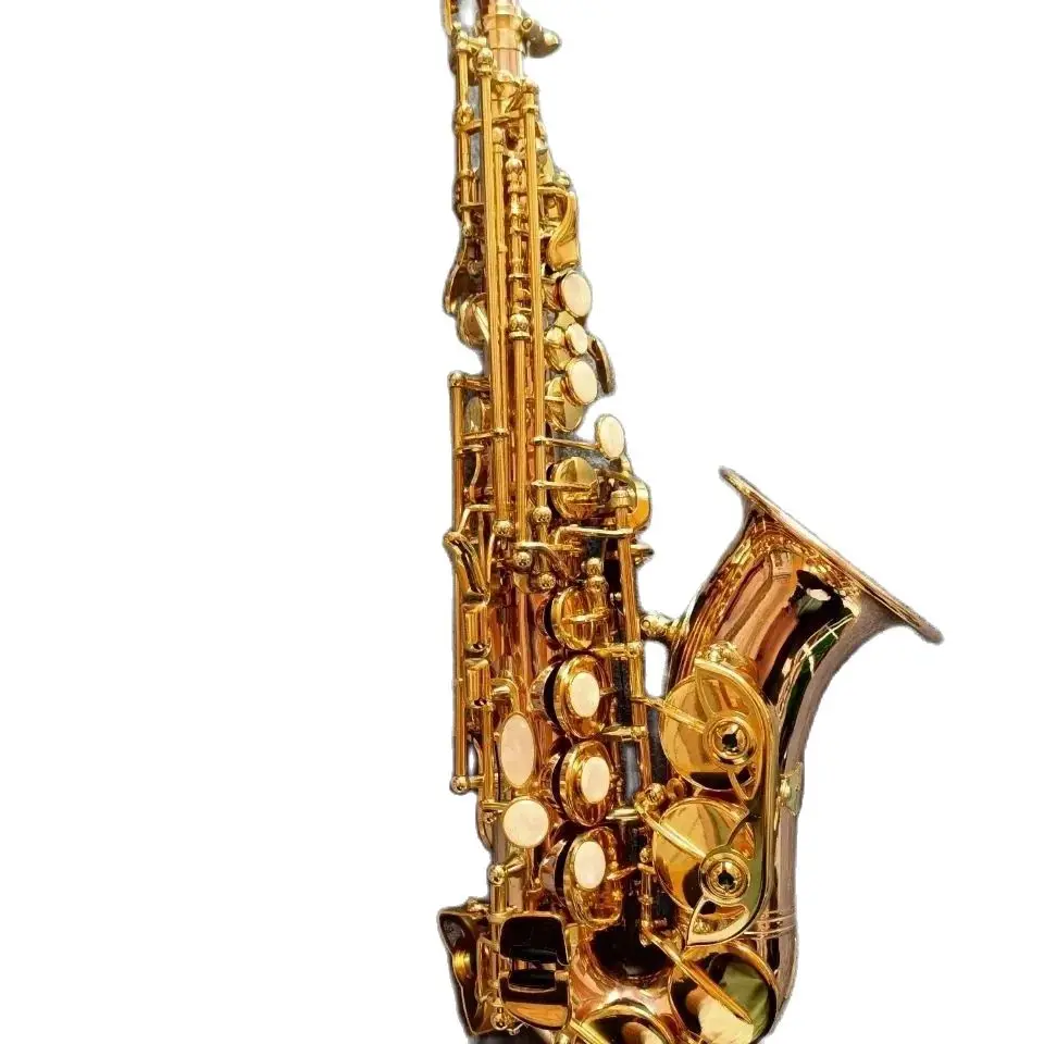 

Gold Bb original 991 structure model professional curved soprano saxophone brass gold-plated professional-grade tone SAX