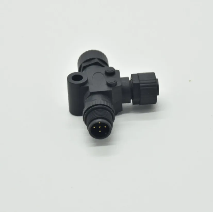 Fit For NMEA 2000 T Connector 3 Port 5Pin M12 Thread IP67 Waterproof Fit For Garmin Networks 1PC