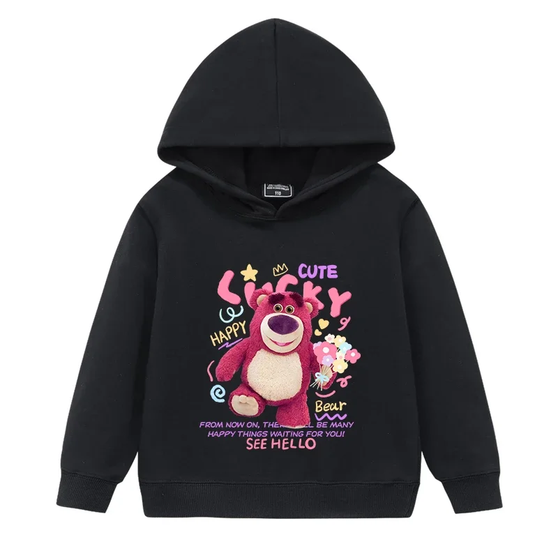 

Disney Strawberry Bear 2025 New Fashion Trend Autumn and Winter Children's Clothing Long-sleeved Casual Sports Hoodie